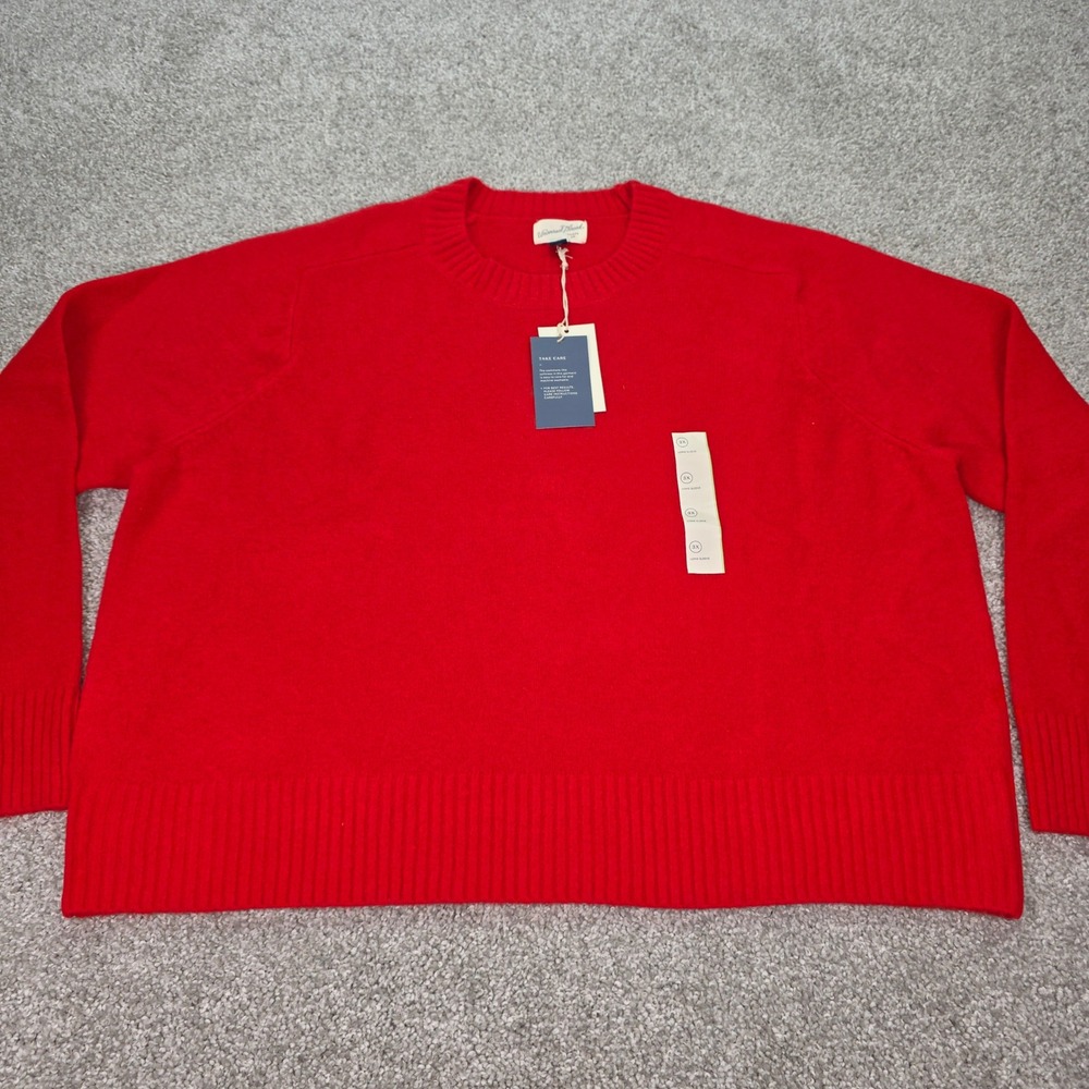Universal Thread Womens Red Crewneck‎ Cashmere-Like Knit Sweater 3X NWT